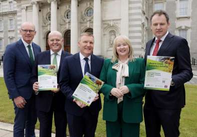 Ministers Coveney, McGrath and McConalogue welcome AIB as lender for €1.2bn Ukraine Credit Guarantee Scheme